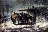 Adolf Schreyer Wallachian Blizzard painting